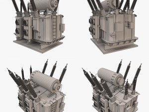 2 electrical transformers pack1 3D Model