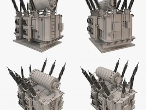 2 electrical transformers pack1 3D Model