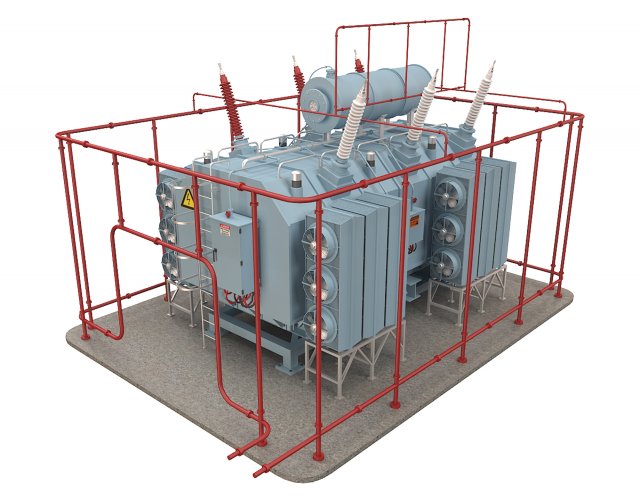 electrical transformer5 Model 3D .c4d .max .obj .3ds .fbx .stl .blend 