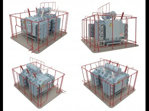 electrical transformer5 3D Model