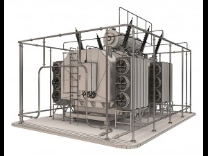 electrical transformer5 3D Model