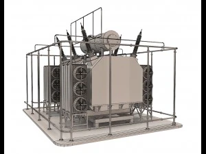 electrical transformer5 3D Model