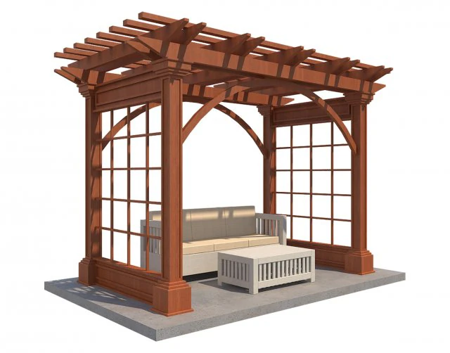 pergola 3 3D Model .c4d .max .obj .3ds .fbx .stl .blend 
