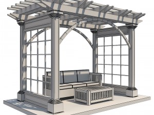 pergola 3 Model 3D