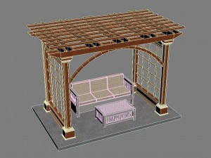 pergola 3 Model 3D