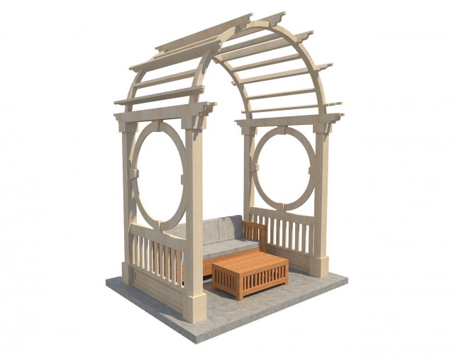 pergola 5 3D 모델 .c4d .max .obj .3ds .fbx .stl .blend 