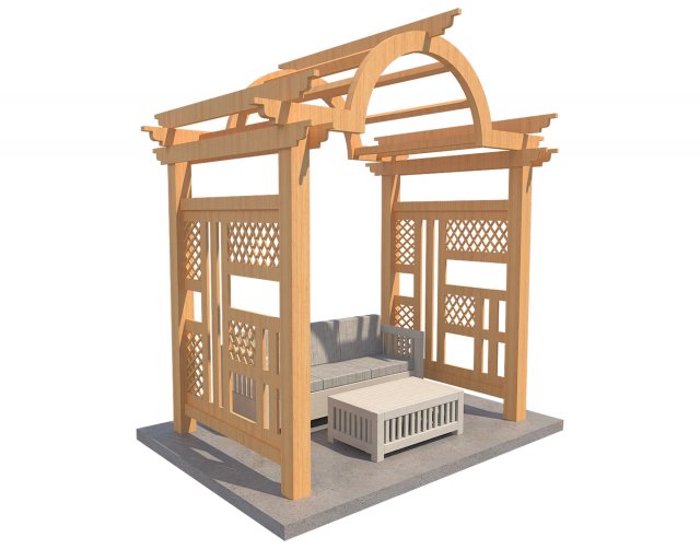 pergola 7 3D मॉडल .c4d .max .obj .3ds .fbx .stl .blend 
