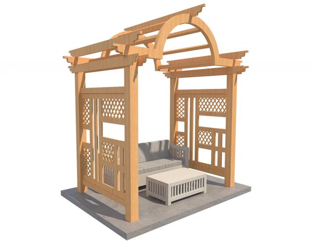 pergola 7 3D Model .c4d .max .obj .3ds .fbx .stl .blend