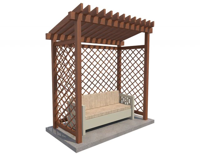 pergola 10 3D Model .c4d .max .obj .3ds .fbx .stl .blend 