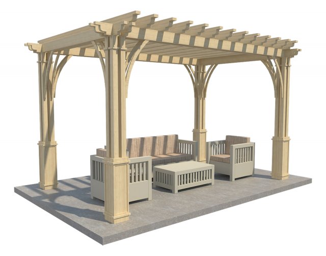 pergola 12 3D मॉडल .c4d .max .obj .3ds .fbx .stl .blend 