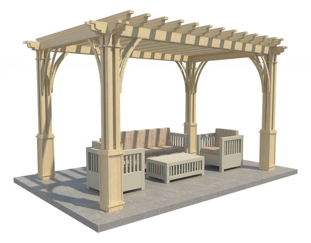 pergola 12 3D Model .c4d .max .obj .3ds .fbx .stl .blend 