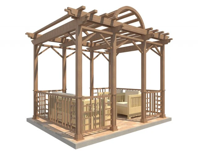 pergola 15 3D Model .c4d .max .obj .3ds .fbx .stl .blend 