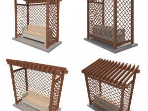 4 pergolas set 2 3D मॉडल
