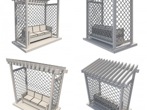 4 pergolas set 2 3D मॉडल