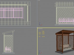 4 pergolas set 2 3D मॉडल