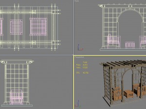 4 pergolas set 2 3D मॉडल
