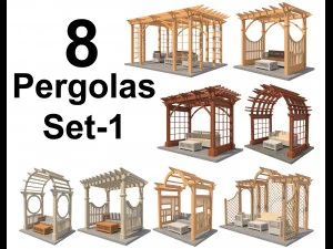 8 pergola seti 1 3D Model