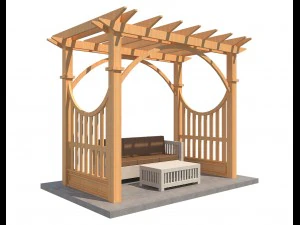 8 pergolas set 1 3D Model