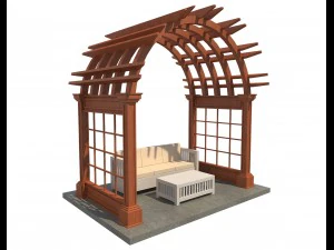 8 pergolas set 1 3D Model