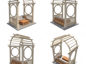 8 pergolas set 1 Model 3D