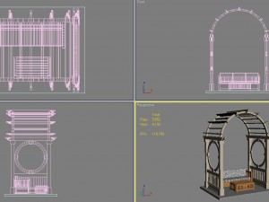8 pergolas set 1 Model 3D