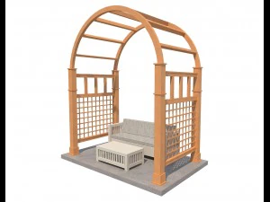 8 pergolas set 2 3D Model
