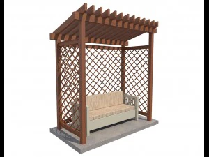 8 pergolas set 2 3D Model