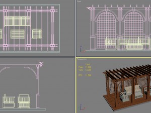 8 pergolas set 2 Model 3D