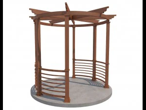 8 pergolas set 2 3D Model