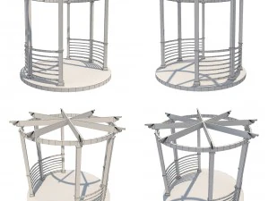 8 pergolas set 2 3D Model