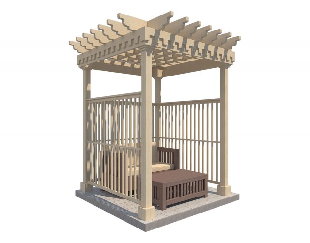 pergola 21 3D मॉडल .c4d .max .obj .3ds .fbx .stl .blend 