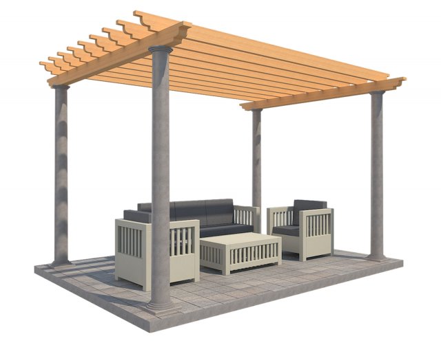 pergola 23 3D मॉडल .c4d .max .obj .3ds .fbx .stl .blend 