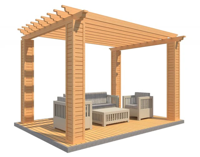 pergola 24 3D Model .c4d .max .obj .3ds .fbx .stl .blend 