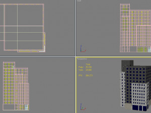 4 buildings set1 3D 모델