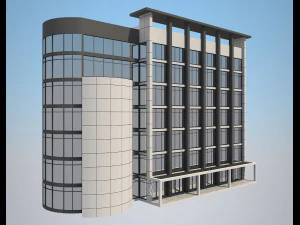 4 buildings set1 3D Model