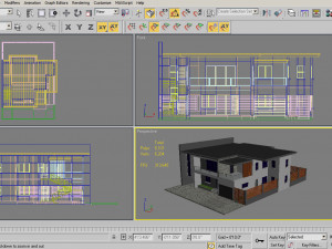 4 modern houses set2 Modelo 3D