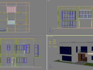 4 modern houses set2 Modelo 3D