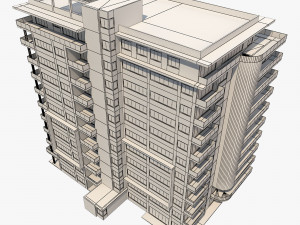 apartment building6 3D Model
