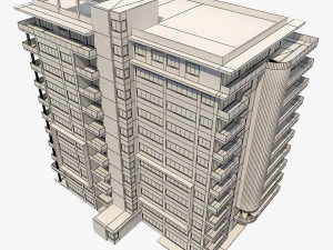 apartment building6 3D Model