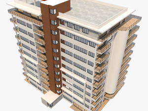 apartment building6 3D 모델