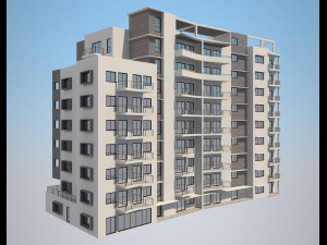 apartment building7 Modèle 3D