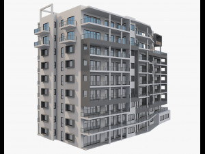 apartment building7 Modèle 3D