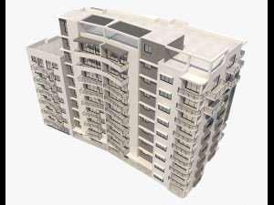 apartment building7 Modèle 3D