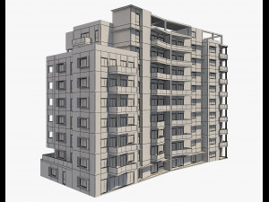 apartment building7 Modèle 3D