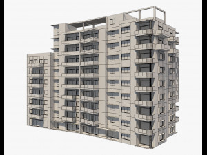apartment building7 Modèle 3D