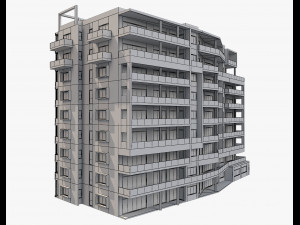 apartment building7 Modèle 3D