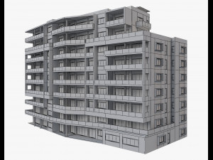 apartment building7 Modèle 3D