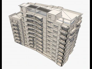 apartment building7 3D Model