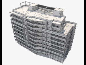 apartment building7 Modèle 3D