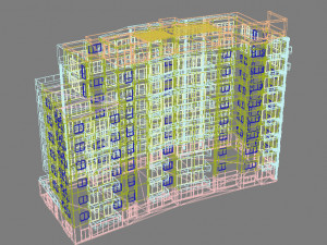 apartment building7 Modèle 3D